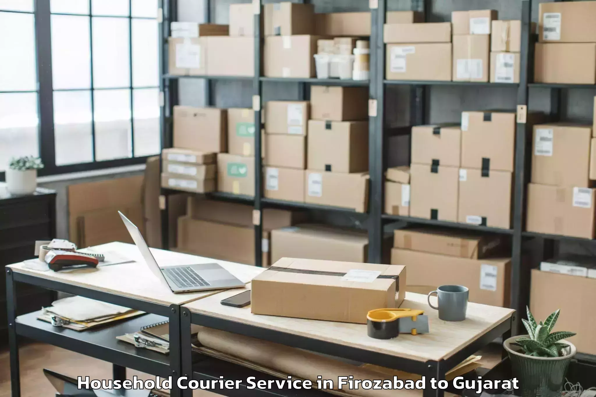 Firozabad to Vansada Household Courier